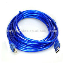 Super 10m usb 2.0 câble d&#39;imprimante A Male to USB B Male w / ferrit blue pour PC